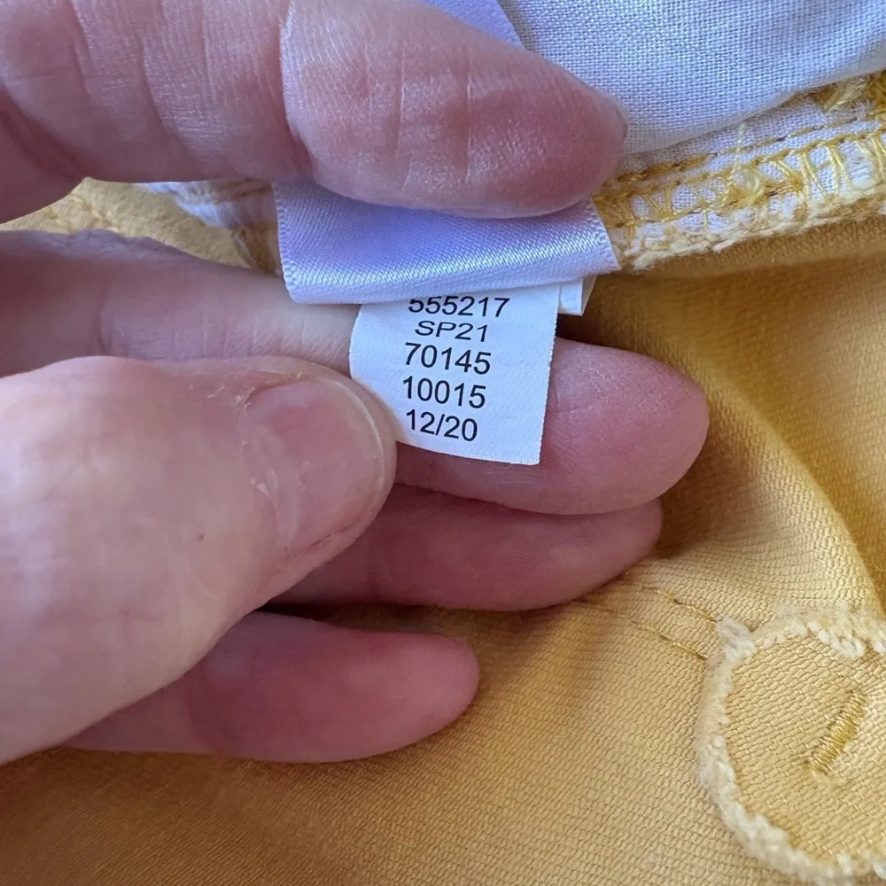 Loft Outlet Sunny yellow High rise straight Size 12‎ Cotton blend pant - Picture 8 of 13